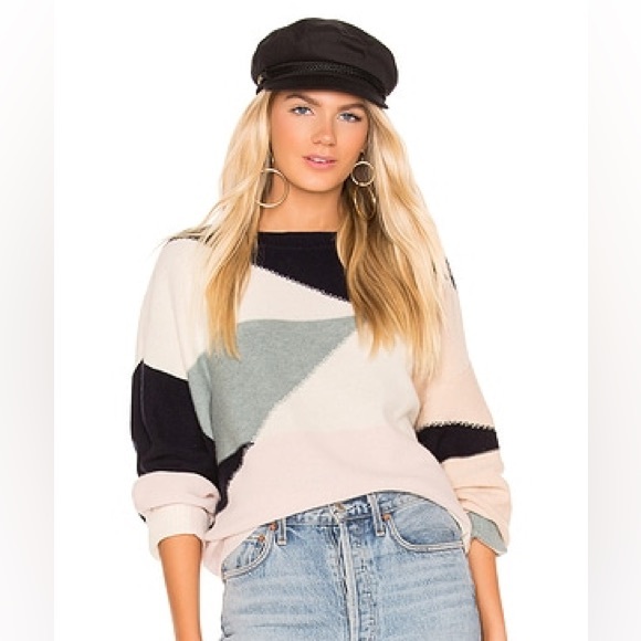 Joie Megu Wool/Cashmere Cropped Sweater Porcelain Multi Size XS - Picture 5 of 12